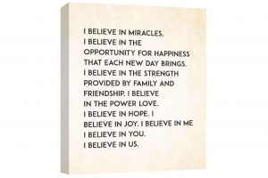I believe